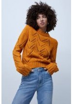 French Connection Josette Knits Crew Neck Jumper (Golden Oak)